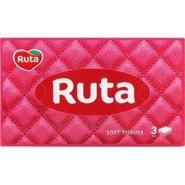 Салфетки в коробке RUTA 3 слоя, косметические, белые, 60 шт