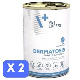 Набор Влажный корм VET EXPERT Diet Dermatosis для взрослых собак, индейка и цесарка, 400 г х 2 шт