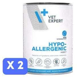 Набор Влажный корм VET EXPERT Diet Hypoallergenic для взрослых собак, с насекомыми, 400 г х 2 шт