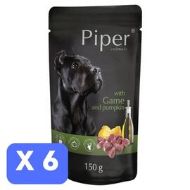 Набор Влажный корм PIPER Adult для взрослых собак, дичь с тыквой, 150 г х 6 шт