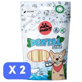 Набор Лакомство для собак MR. BANDIT DOG Dental Stars с говядиной, 70 г х 2 шт
