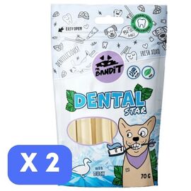 Набор Лакомство для собак MR. BANDIT DOG Dental Stars с уткой, 70 г х 2 шт