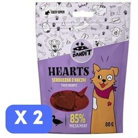 Набор Лакомство для собак MR. BANDIT DOG Hearts с уткой, 80 г х 2 шт