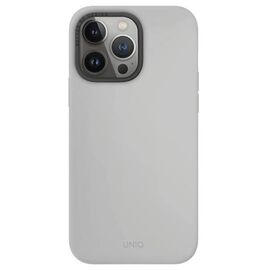 Чехол UNIQ для iPhone 15 Pro Max Hybrid Magclick Charging Lino Hue, серый