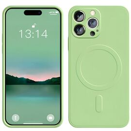 Чехол WOO для iPhone 16 Pro Liquid Silicone MagSafe, зелёный
