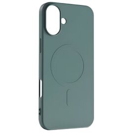 Чехол WOO для iPhone 16 Liquid Silicone MagSafe, зелёный
