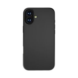 Husa pentru smartphone WOO iPhone 16, Liquid Silicone, Black