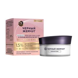 Cremă de zi ЧЕРНЫЙ ЖЕМЧУГ, Pentru față și gât, În perioada menopauzei, 48 ml