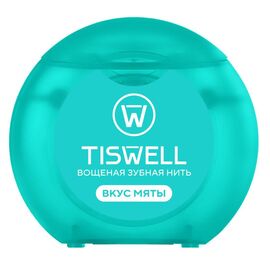 Ața dentară TISWELL, Cearată, Cu aromă de mentă, 50 M