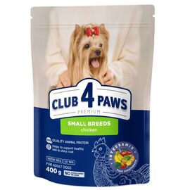 Сухой корм CLUB 4 PAWS Premium, для взрослых собак, малые породы, ассорти, 400 г