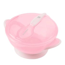 Bol cu ventuza si lingura Kikkaboo Feedy, Pink