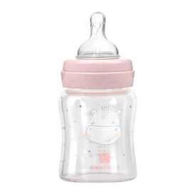 Biberon din sticla Kikkaboo Hippo Dreams, Pink, 120 ml
