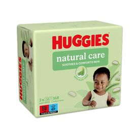 Șervețele umede HUGGIES Natural Care Triple, 3x56 buc