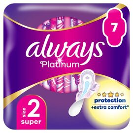Прокладки гигиенические ALWAYS Platinum Super, 5 капель, 7 шт