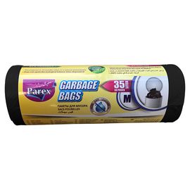 Мешки для мусора PAREX черные, сверхпрочные, биоразлагаемые, 30 шт/35 л