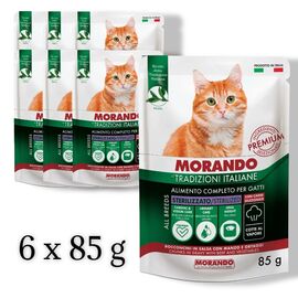 Set Morando Hrana umeda Prof Gatto Steril, Vita si legume, 85 g, 6 buc
