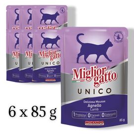 Set Morando Hrana umeda Prof Gatto Mousse Monoproteic, Miel, 85 g, 6 buc