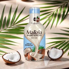 Гель-пена для душа MALIZIA, кокос, 1 л