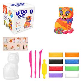 Набор для творчества "U'DO Clay" Котик, 8 шт х 15 г