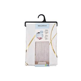 Perdea pentru dus Tendance Epure Gold poliester, 180х200 cm, alb