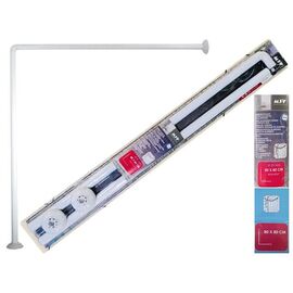 Tija pentru perdea MSV, forma "Г", aluminiu, 80х80cm, alba