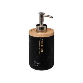 Dozator pentru sapun Five Lea, 18 cm, 270 ml, bambus, negru