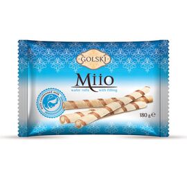 Вафельные рулетики Golski MIIO NOTTI, с начинкой из сгущенного молока, 180 г
