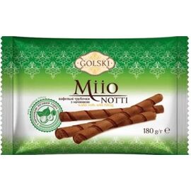 Вафельные рулетики Golski MIIO, с начинкой из орехов, 180 г
