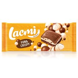 Шоколад молочный ROSHEN Fun&Crispy, со сливочной начинкой, 85 г