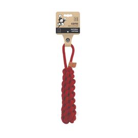 Jucarie M-PETS Coto Eco Rope Loop Bar, Pentru caini, 34 cm, Rosu