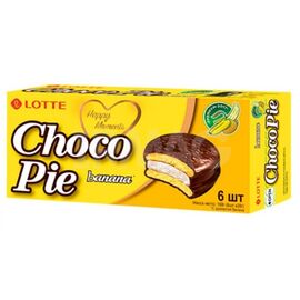 Печенье LOTTE Choco Pie с бананом, 168 г