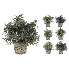 Floare artificiala, ghiveci ratan, 12х9 cm