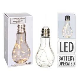 Светильник подвесной "Лампа с цоколем", 10LED, 19 см, с крючком