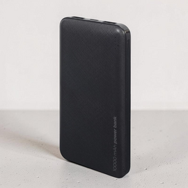 Power bank GEMBIRD, PB10-02, LED, Black, 10000mAh
