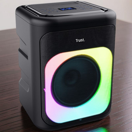 Boxa portabila TRUST Azura Wireless RGB, 50W RMS / 100W peak, negru