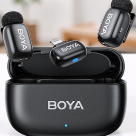 Microfon wireless BOYA Mini 15, 2.4GHz, Negru