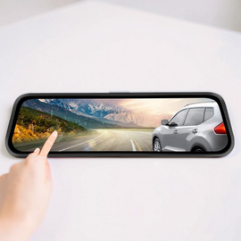 Oglinda camera auto, Cu inregistrare streaming, Negru