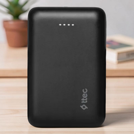 Baterie externă ttec 10.000 mAh, Duo ReCharger USB-C Input/Output, Black