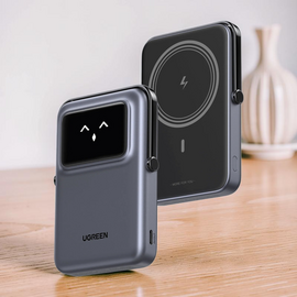 Baterie externă UGREEN Uno Series Magnetic Wireless Kickstand 10000mAh, Space Gray