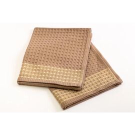 Полотенце BUMBACEL Waffle, 33х55 см, Кофейный/Золотой