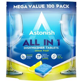 Таблетки для посудомоечной машины ASTONISH All in 1, 100 шт