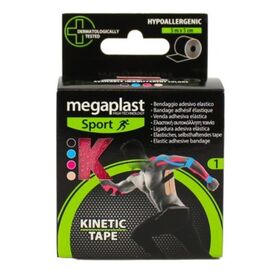 Banda kinesiologica MEGAPLAST, 5m x 5 cm, roz