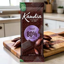 Шоколад KANDIA, горький, 80% какао, 80г