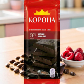 Шоколад черный Корона без добавок, 85 г