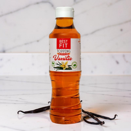 Topping BEST FIT cu aroma de vanilie, fara zahar, cu indulcitor, 980 g