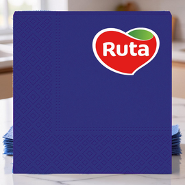 Салфетки RUTA ароматизированные, темно-синие, 3 слоя, 33 х 33 см, 20 шт