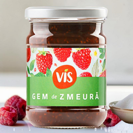 Варенье VIS из малины, 310 г / 250 мл