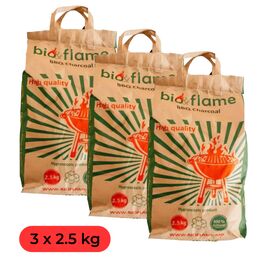 Set BIO&FLAME Carbune din lemn, 2.5 kg, 3 buc