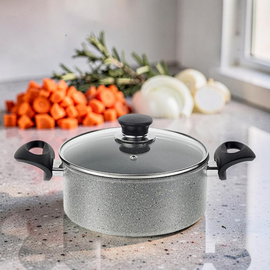 Кастрюля с крышкой Ballarini Ferrara Granitium 16cm, 1.3l, индукция