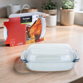 Formă EH pentru cuptor/MA, 4.1l, 34×22.5×8 cm, dreptunghiulară, cu capac